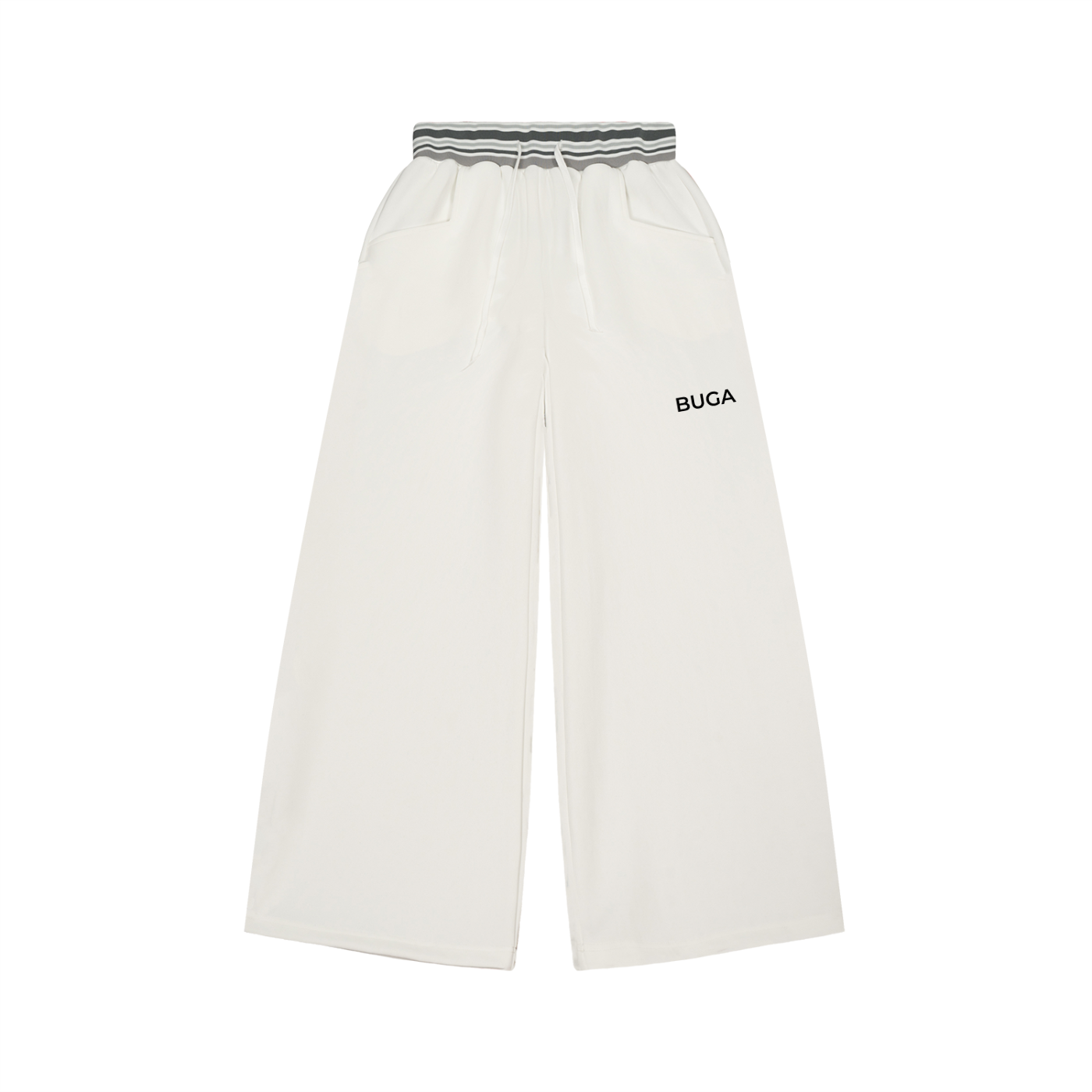 Striped Waist Wide Leg Pants