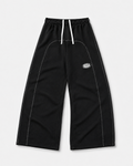 BUGA Signature Panel Pants in black – heavyweight wide-leg streetwear pants