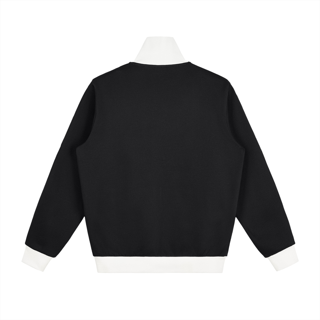 Contrast Side Stripe Fleece Track Jacket