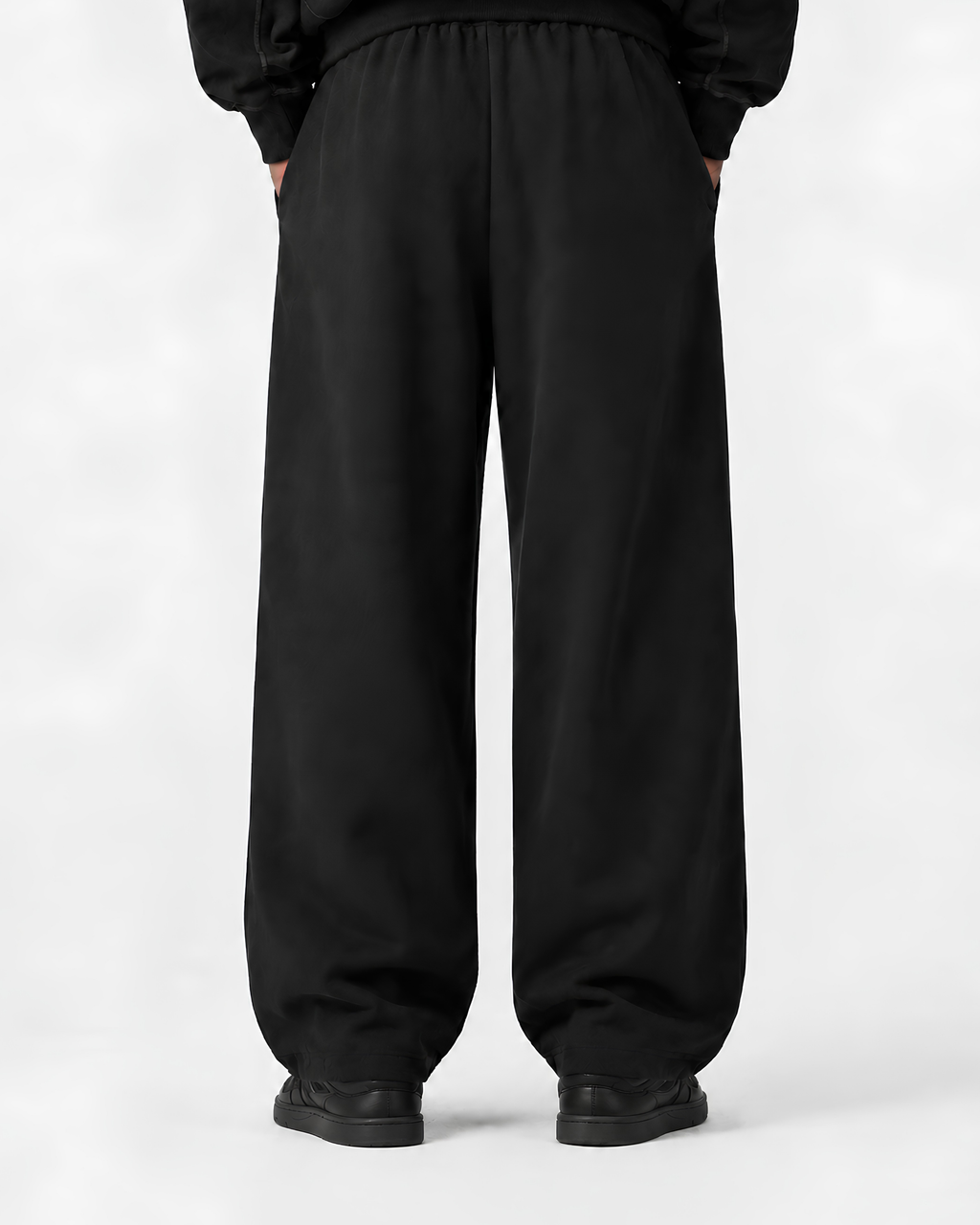 BUGA Signature Panel Pants in black – structured wide-leg silhouette