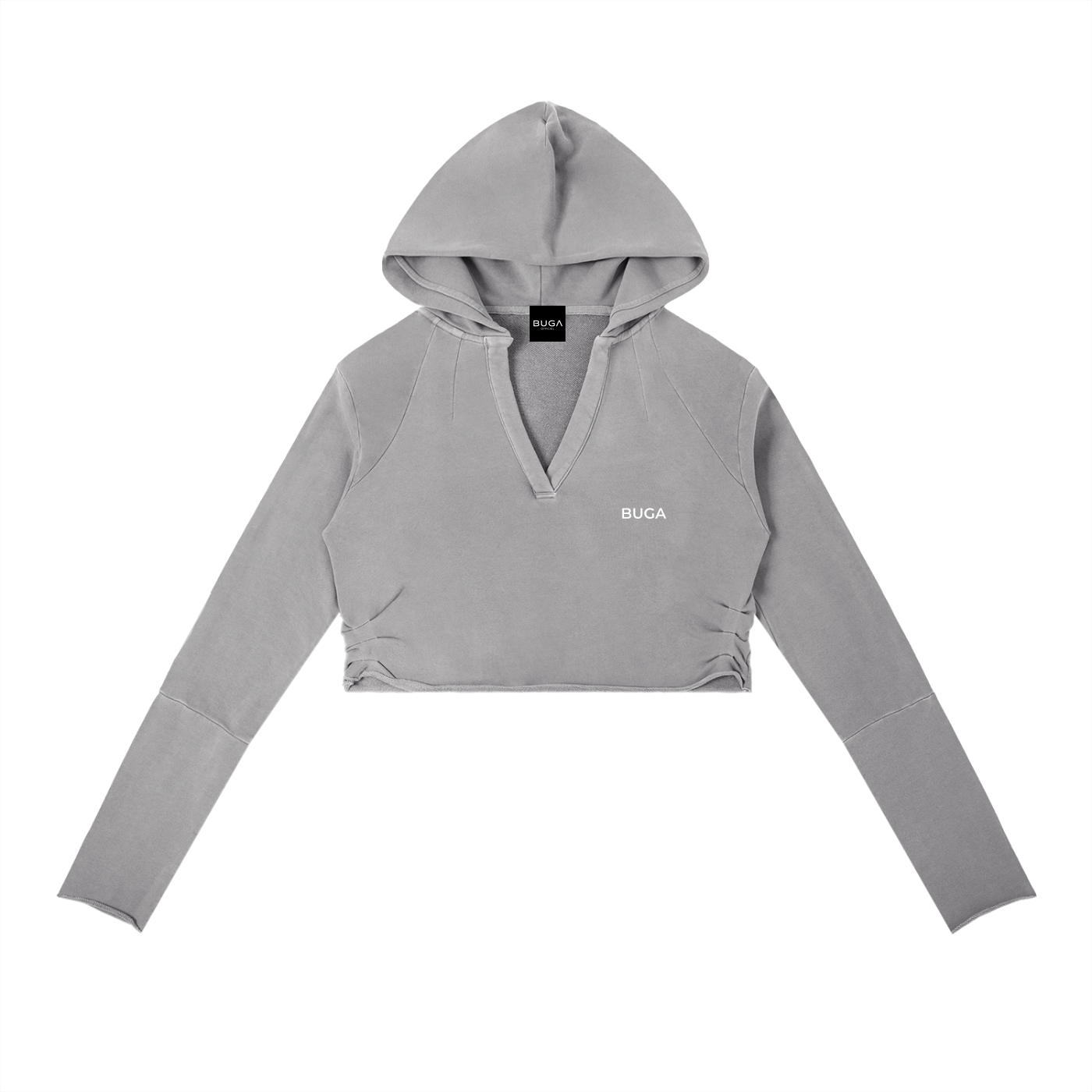 Vintage Washed Raw Edge Hoodie