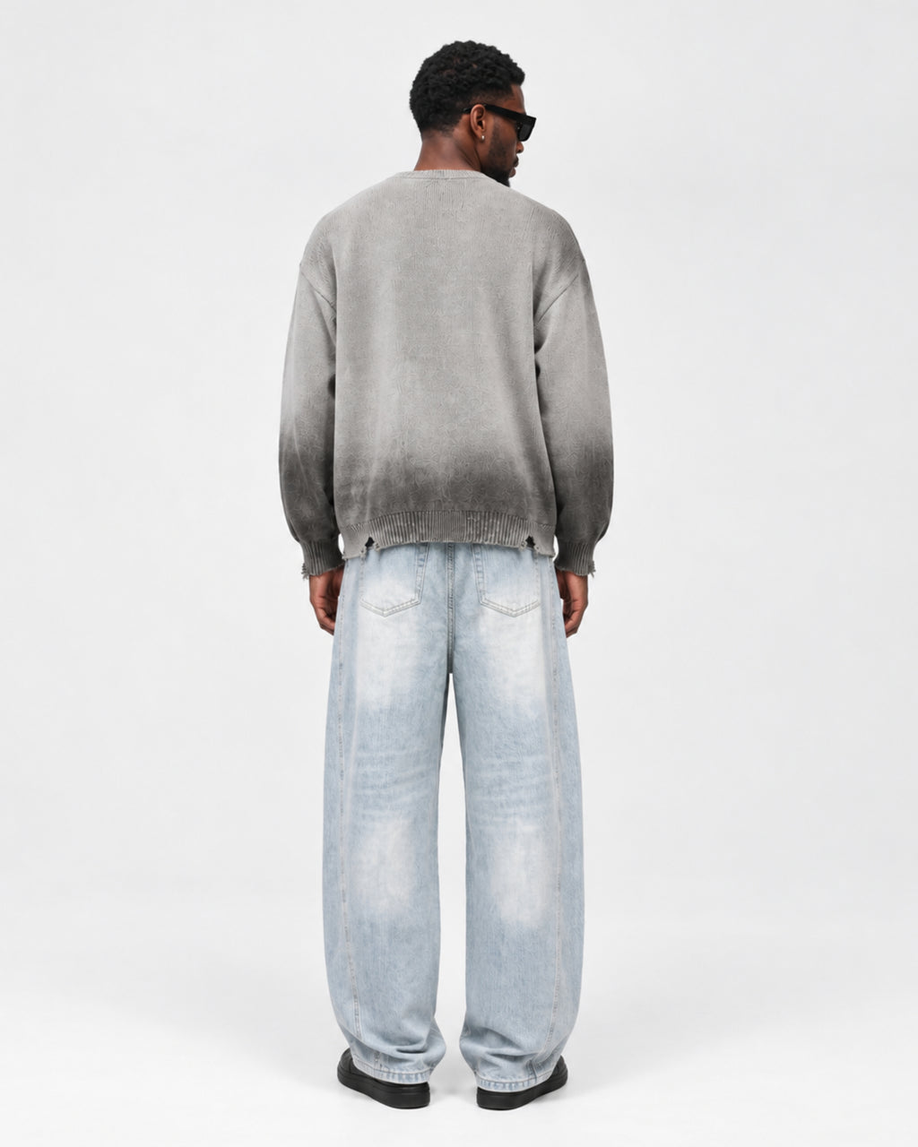 BUGA Eroded Barrel Jeans – Ice Wash denim additional product view