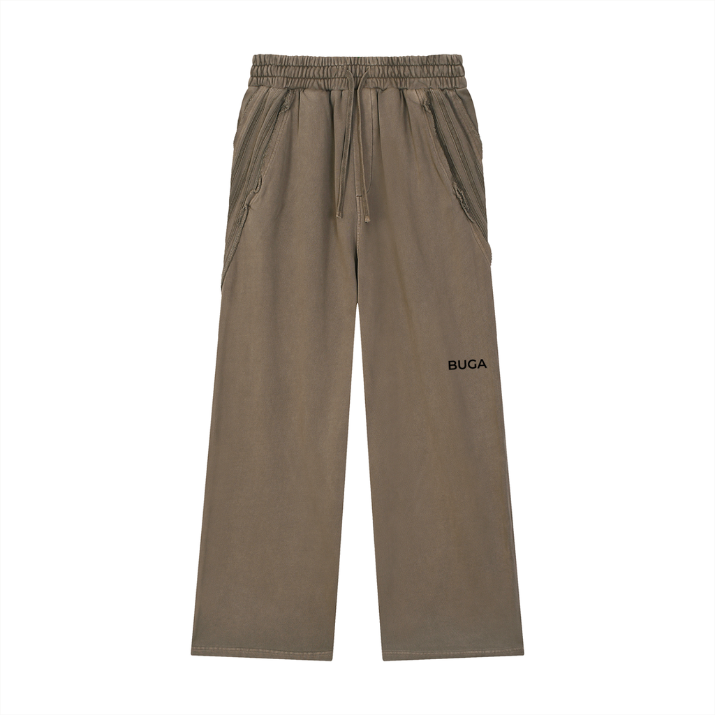 Snow Washed Tape Raw Edge Sweatpants
