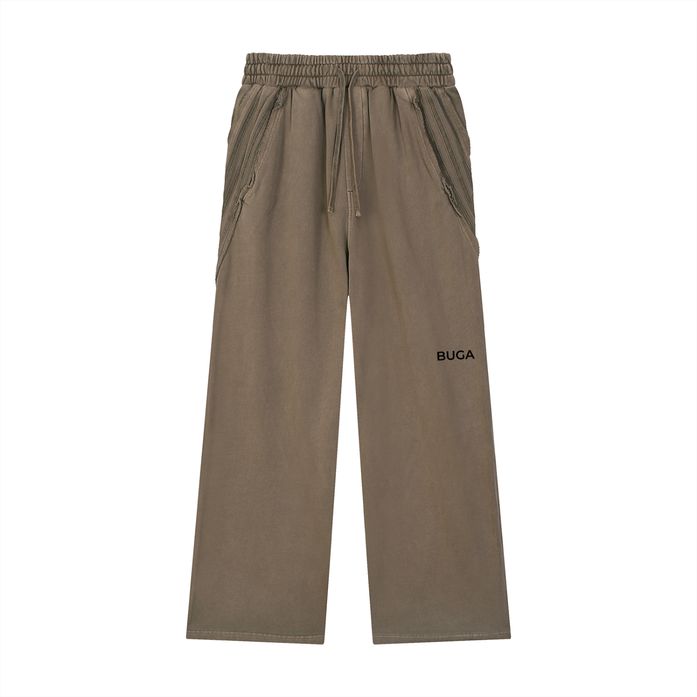 Snow Washed Tape Raw Edge Sweatpants